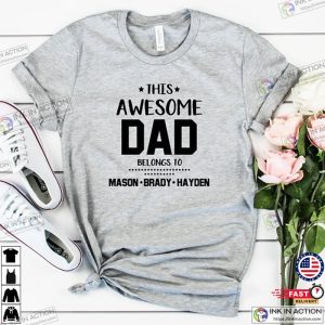 Personalized fathers day shirts for dad Custom Dad Tee 2 Ink In Action