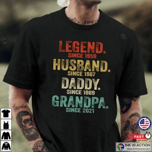 Personnalized Legend Husband Dad Grandpa Shirt Personalized Gifts for Grandpa 2 Ink In Action