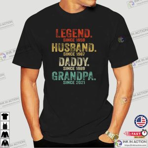Personnalized Legend Husband Dad Grandpa Shirt Personalized Gifts for Grandpa 3 Ink In Action
