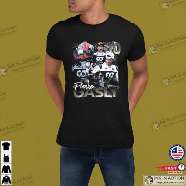 Pierre Gasly Alphatauri 90s Vintage Car Racing T-Shirt