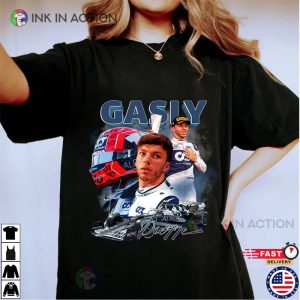 Pierre Gasly Driver Racing Championship F1 T shirt 1 Ink In Action