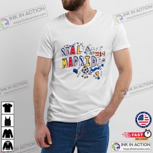 Real Madrid Colorful Graphic T Shirt 3 Ink In Action
