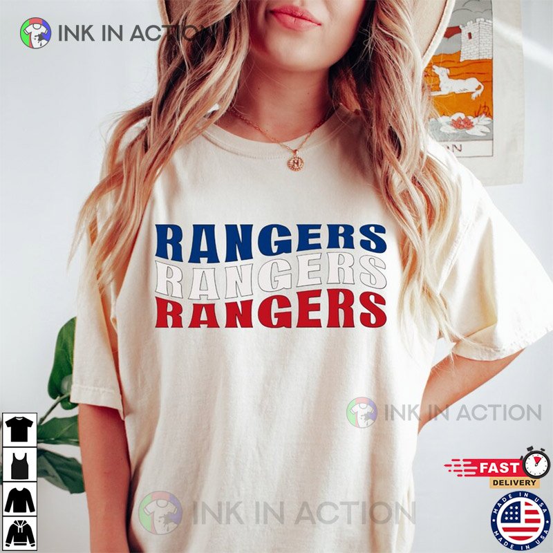 Retro Rangers Baseball T-Shirt - Ink In