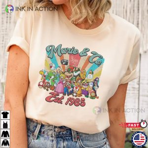 Return To Mario & Co, Super Mario Est 1985, Mario Group Birthday Shirt