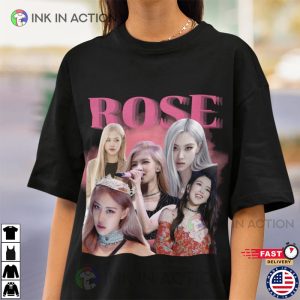 Rose Korean Singer Unisex T shirt Kpop Concert 4 Ink In Action
