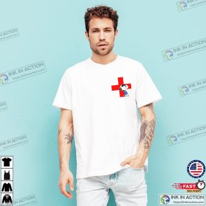 Snoopy Pocket Blood Donation give blood red cross Simple Shirt 2 Ink In Action