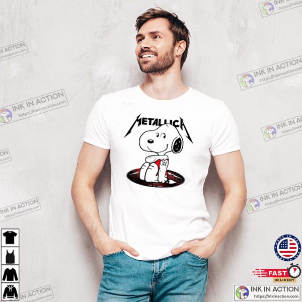 Snoopy Tattoo Metallica T-Shirt