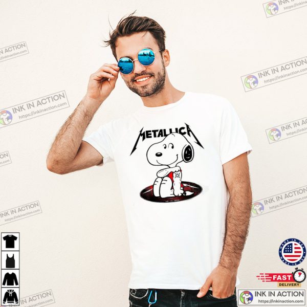 Snoopy Tattoo Metallica T-Shirt