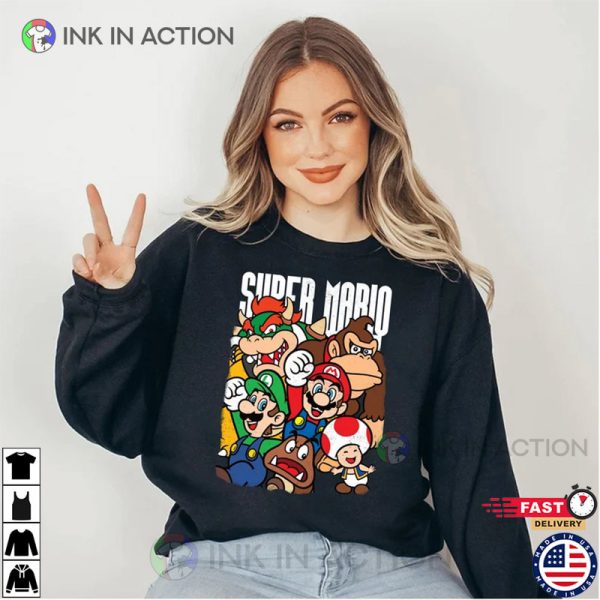 Stars of Super Mario Bros Nintendo Gaming Shirt