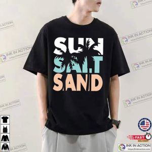 Sun Salt Sand Summer Vacation Unisex T shirt 3 Ink In Action