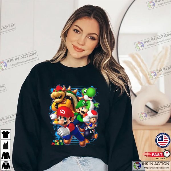 Super Mario 3D Spray Paint Present Graphic T-Shirt