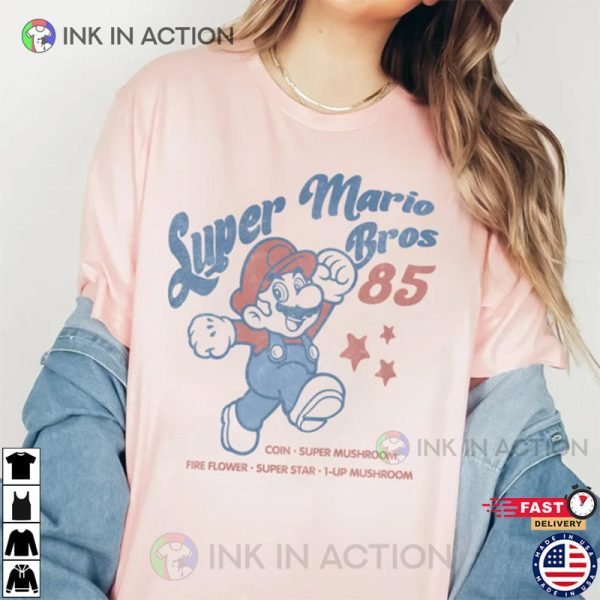 Super Mario Bros ’85 Vintage, Super Mario Family T-shirt