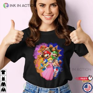 Super Mario Bros All Characters Colorful Shirt