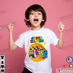 Super Mario Party Personalized Shirt Birthday Party Custom Shirt With Name And Number 2 Ink In Action