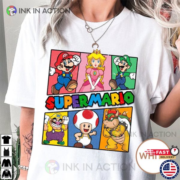 Super Mario Shirt, Mario Game Cute Vintage