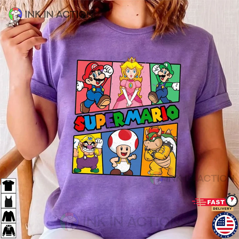 T shirt super online mario