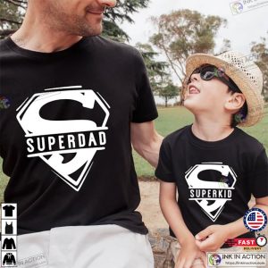 Superdad Superkid Shirt Father and Son Matching Shirt 2 Ink In Action