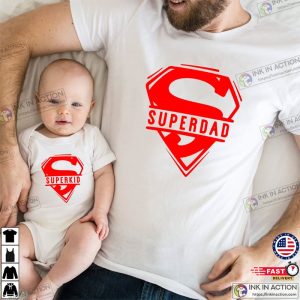 Superdad Superkid Shirt Father and Son Matching Shirt Ink In Action