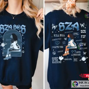 Sza Sos Tracklist Shirt SOS Tour 2023 2 Ink In Action