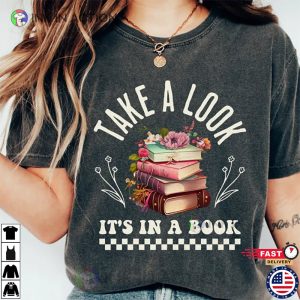 Take A Look Its In A Book Reading Vintage Retro Shirt 2
