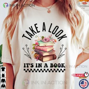 Take A Look Its In A Book Reading Vintage Retro Shirt 3