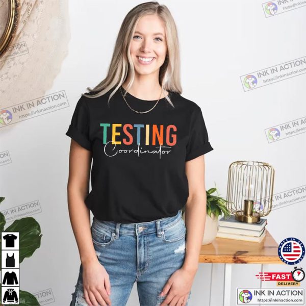 Testing Coordinator Retro, It’s Test Day Y’all T-shirt
