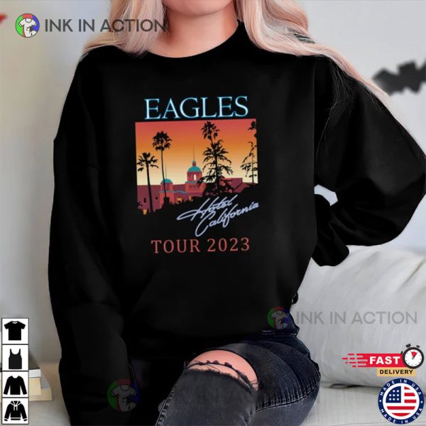 The Eagles Hotel California Tour 2023 Shirt, Eagles Concert, Rock Tour 2023,