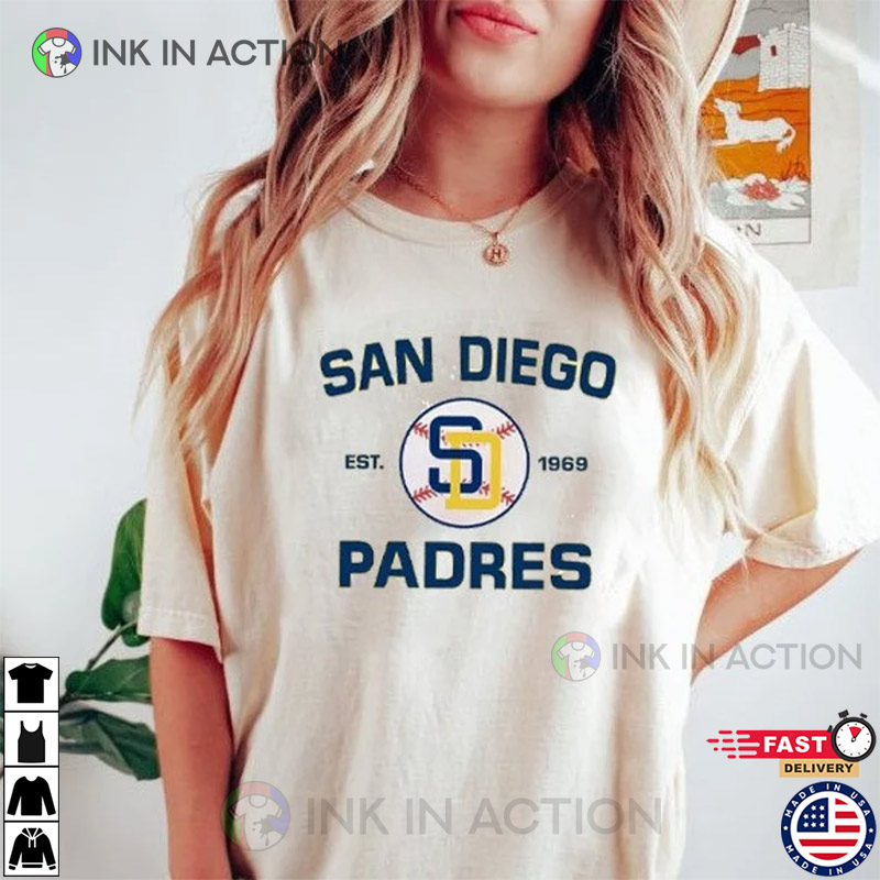 Vintage 90s San Diego T-Shirt Padres Baseball Tee - Ink In Action