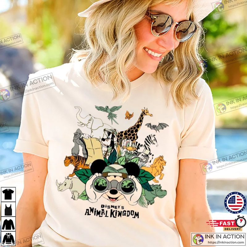 Vintage Animal Kingdom, Mickey Safari Shirt - Print your thoughts