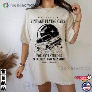 Vintage Flying Cars Tee, Universal Weasley Shirt
