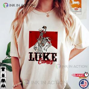 Vintage Luke Combs, Cowboy Skeleton Shirt