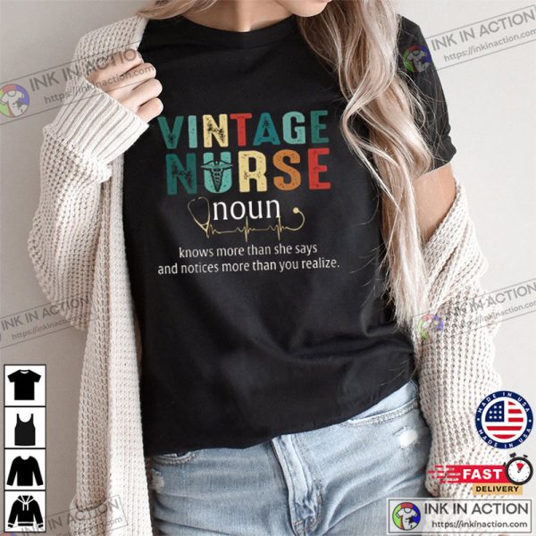 Vintage Nurse Noun Shirt