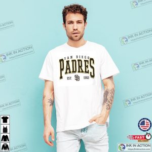 Vintage San Diego Padres Padres Baseball T Shirt 1 Ink In Action