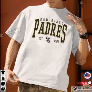 Vintage San Diego Padres Padres Baseball T Shirt 2 Ink In Action