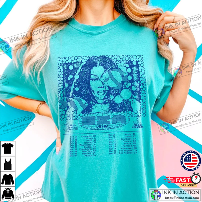 Vintage SZA SOS T-Shirt, SZA Tour 2023 Shirt, S.O.S Album Shirt - Printiment