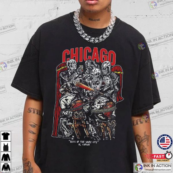 Warren Lotas Chicago Bulls Boss Of The Windy City Al Capone NBA T-shirt