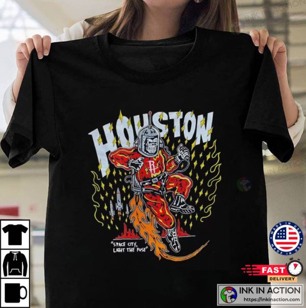 Warren Lotas Houston Rockets Space City, Light The Fuse NBA T-shirt