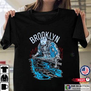 Warren Lotas Somethings Brewing In Brooklyn T shirt NBA Kevin Durant 1 Ink In Action
