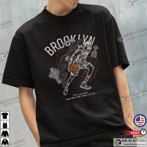 Warren Lotas x Brooklyn Inspired The Slim Reaper T Shirt Warren Lotas NBA 3 Ink In Action