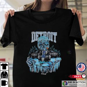 Warren Lotas x Detroit Motorcade T shirt NBA vintage 3 Ink In Action