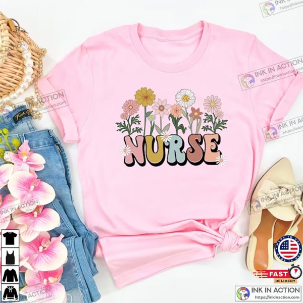 Wildflowers Nurse Shirt