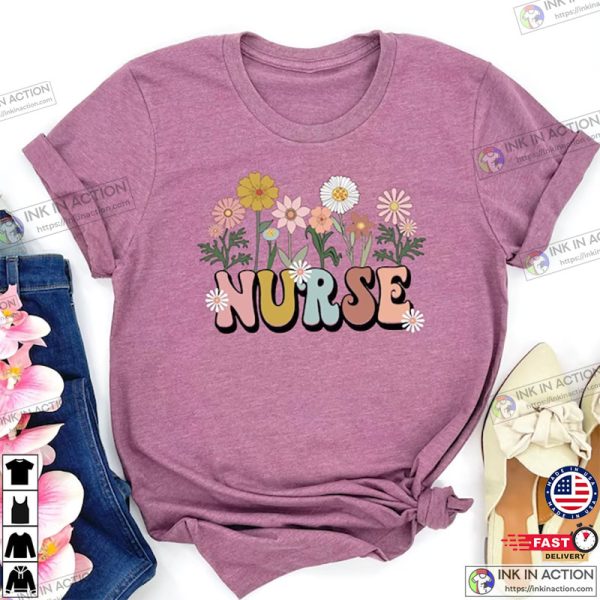 Wildflowers Nurse Shirt