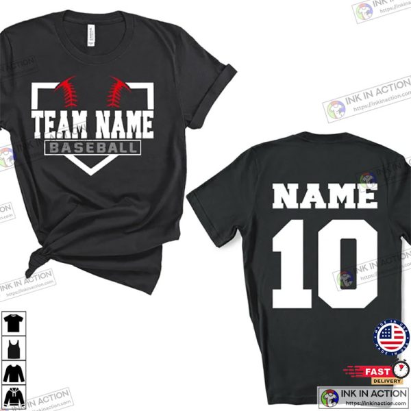 Custom Baseball Shirts, Baseball Numbers Shirt