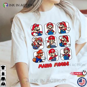 Cute Mario Bros Moods Shirt, Nintendo Mario Yoshi Gift For Kid