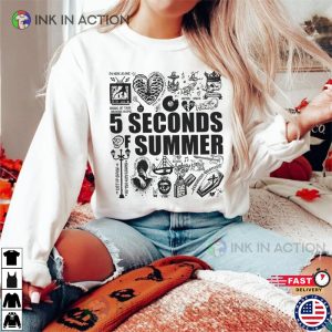 5 Seconds Of Summer Doodle Art Shirt 5SOS Tour 2023 3