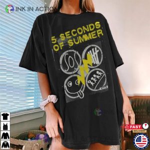 5 Seconds of Summer Band Shirt 5SOS Tour 2023 3 Ink In Action
