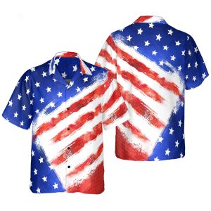 American Flag Summer Vibe Beach Outfit Hawaiin Shirt