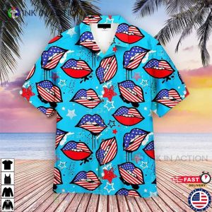 American Sexy Lips Holiday Beach Vacation Hawaiian Shirt