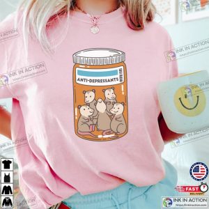 Antidepressants With Cute Possum Comfort Colors Shirt
