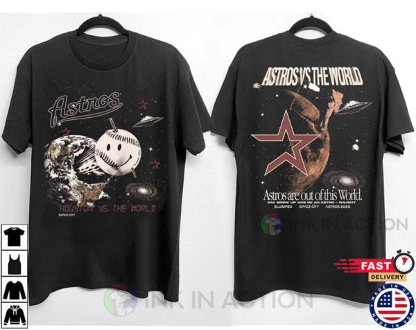 Astros vs The World Baseball, Houston Space City Baseball Shirt